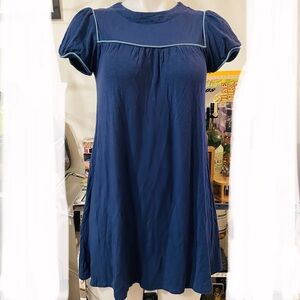 Like New Rachel Pally Babydoll Coquette Navy Blue Dress sz XS